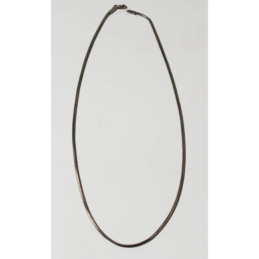 Sterling Silver Snake Chain Signed India BG 20"l.  1.3mm  14 Grams